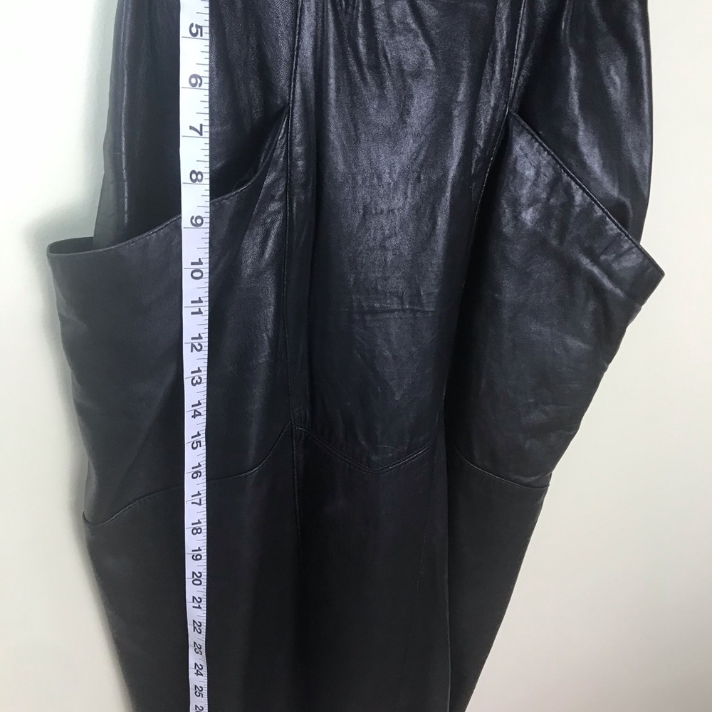 Danier Vintage 1980s Pencil Pockets Leather Skirt - Picture 14 of 16